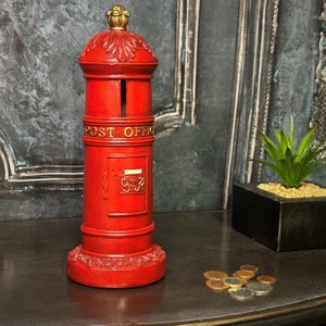 Vintage Red Post Box Money Box