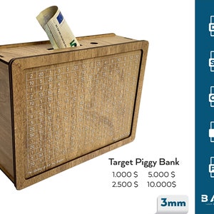 Target Piggy Bank SVG Laser Cut File