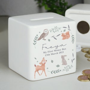 Woodland Animals Ceramic Money Box