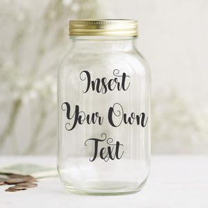 Personalised Vinyl Money Jar