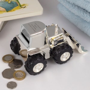 Personalised Silver Digger Money Box