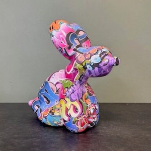 Graffiti Balloon Dog Piggy Bank