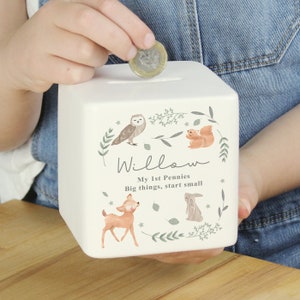 Woodland Animals Ceramic Money Box