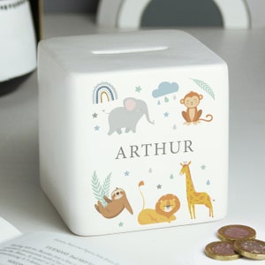 Safari Animals Ceramic Moneybox