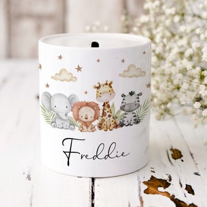 Personalised Safari Money Box