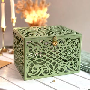Sage Green Lockable Card Box