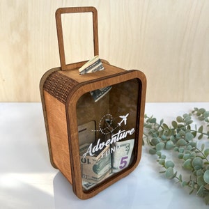 Adventure Fund Wooden Piggy Bank