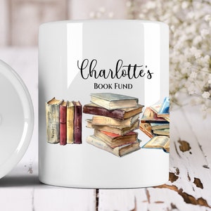 Personalised Book Fund Ceramic Money Box
