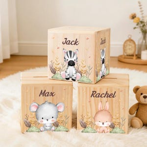 Personalised Wooden Coin Bank