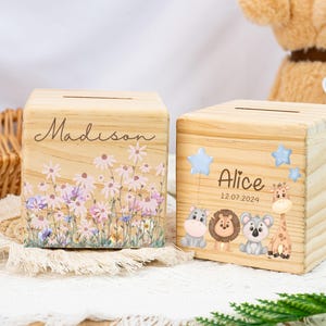 Personalised Wooden Money Box