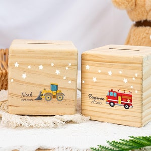 Personalised Wooden Money Box