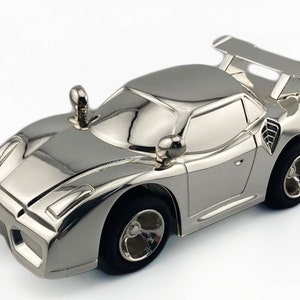 Engraved Silver-plated Racing Car Money Box