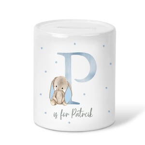 Personalised Bunny Ceramic Money Box
