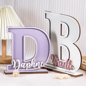 Personalised Wooden Letter Piggy Bank