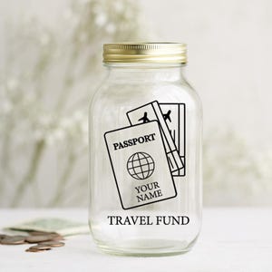 Personalised Travel Fund Jar