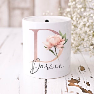 Personalised Pink Ceramic Money Box
